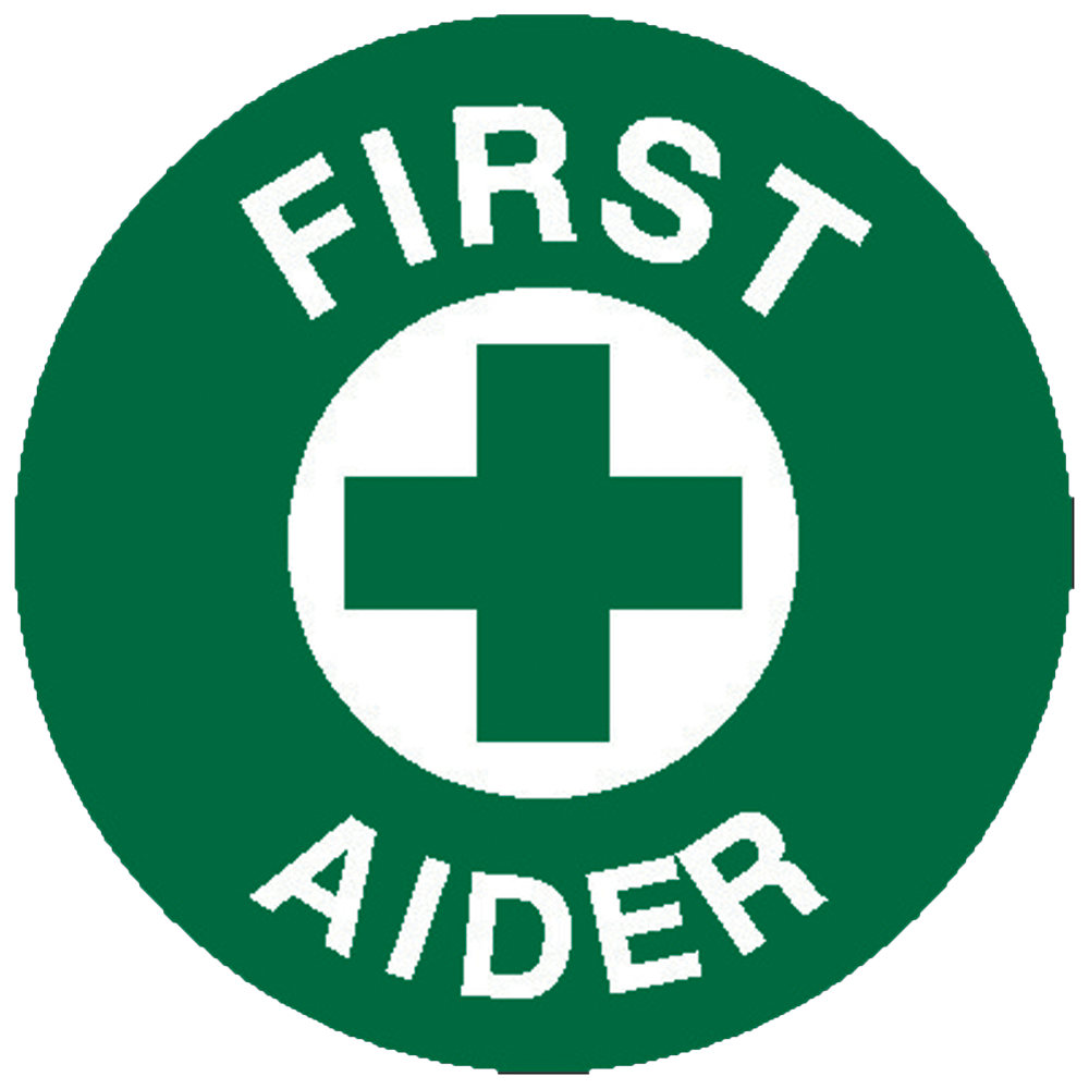 First Aider Sticker 5 x 5cm 5 Pack