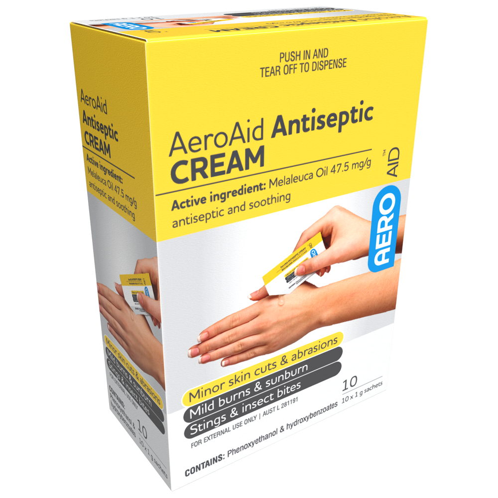 AEROAID Antiseptic Cream Sachet 1g 10 Pack