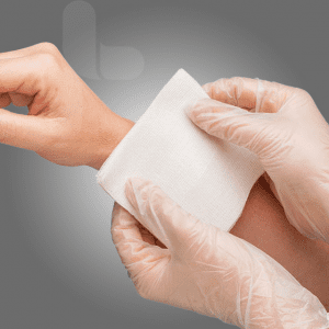 AEROSWAB Sterile White Non-Woven Swab 10 x 10cm Box of 25 (Packs of 3)