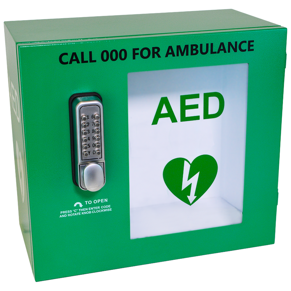 CARDIACT Alarmed Outdoor AED Cabinet with Lock