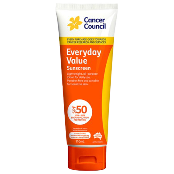 CANCER COUNCIL SPF50 Everyday Value Sunscreen Tube 110mL 30 Pack
