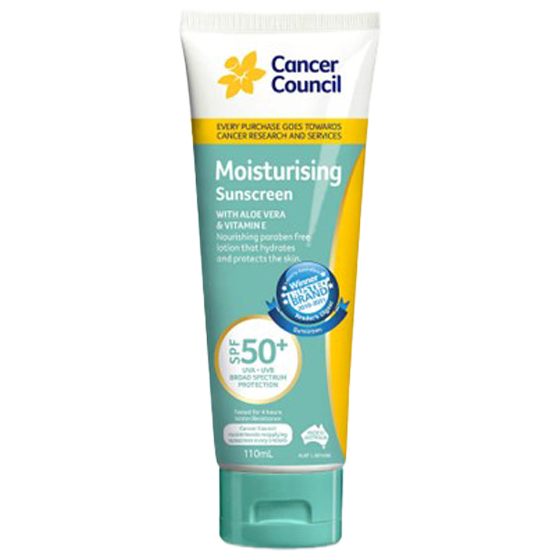 CANCER COUNCIL SPF50+ Moisturising Sunscreen Tube 110mL 24 Pack