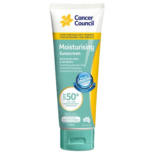CANCER COUNCIL SPF50+ Moisturising Sunscreen Tube 110mL 24 Pack