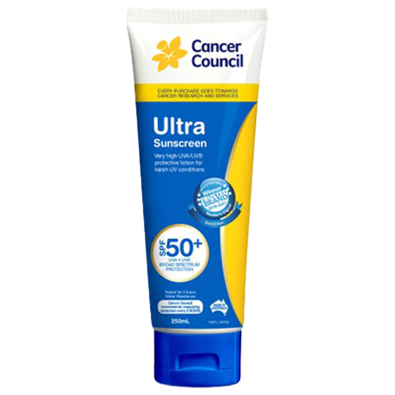 CANCER COUNCIL SPF50+ Ultra Sunscreen Tube 250mL 24 Pack