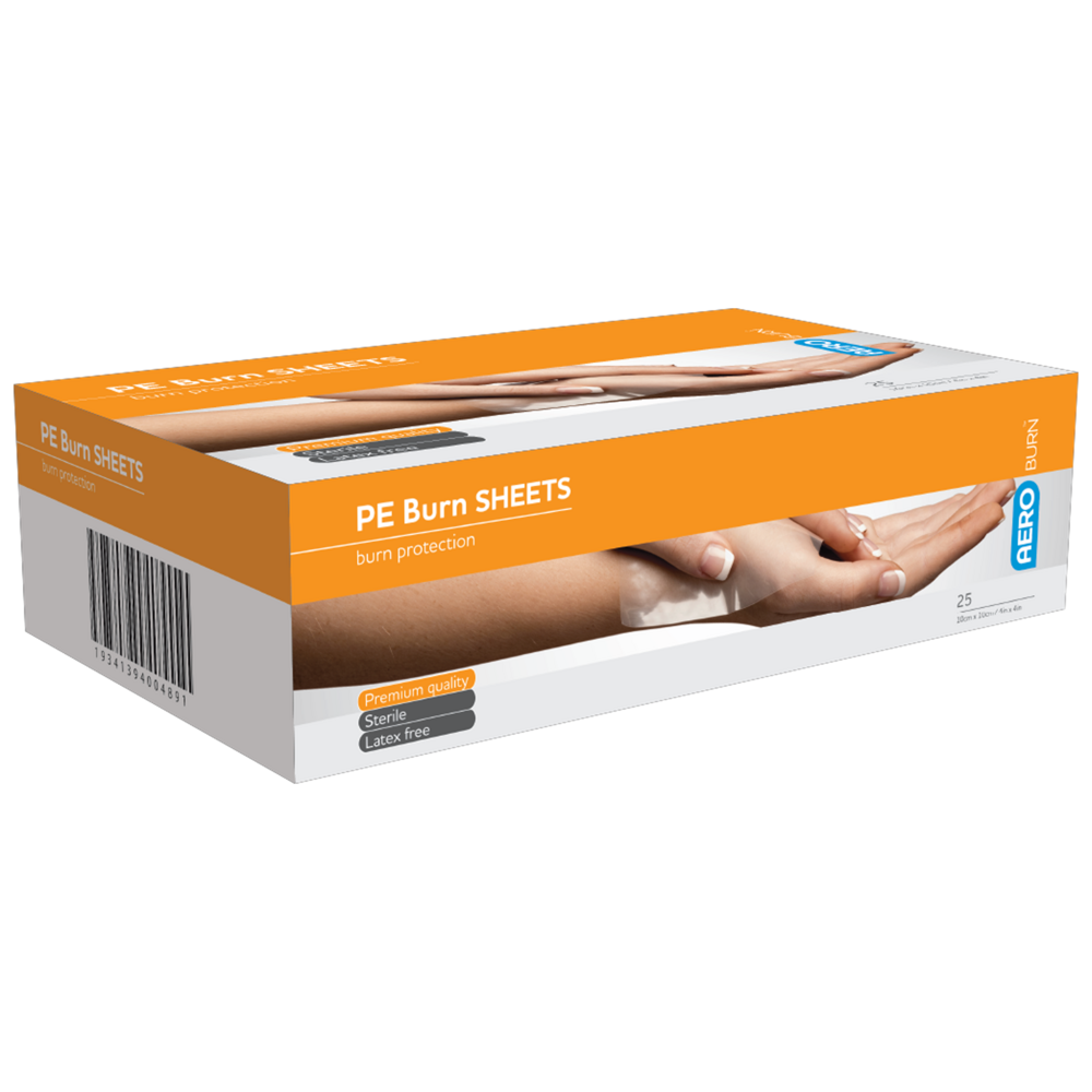 AEROBURN Polyethylene Burn Sheet 10 x 10cm Box of 25