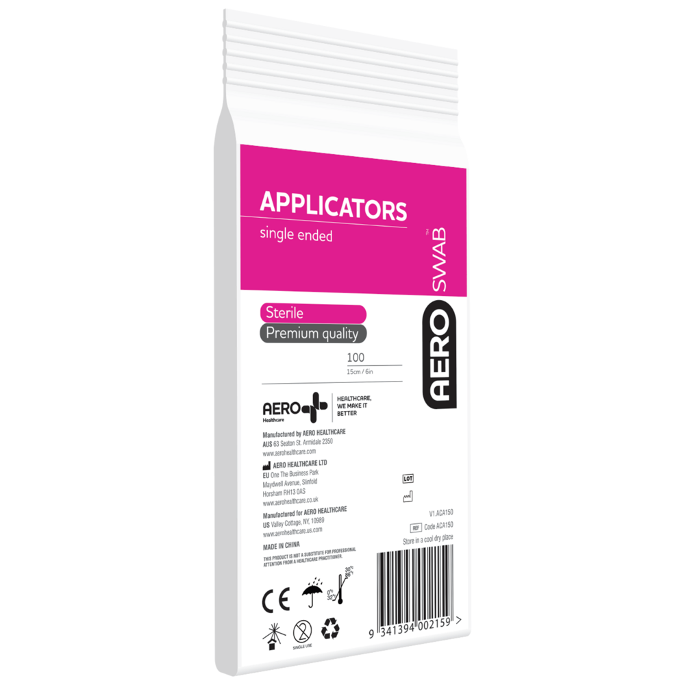 AEROSWAB 15cm Single End Applicators 2400 Pack