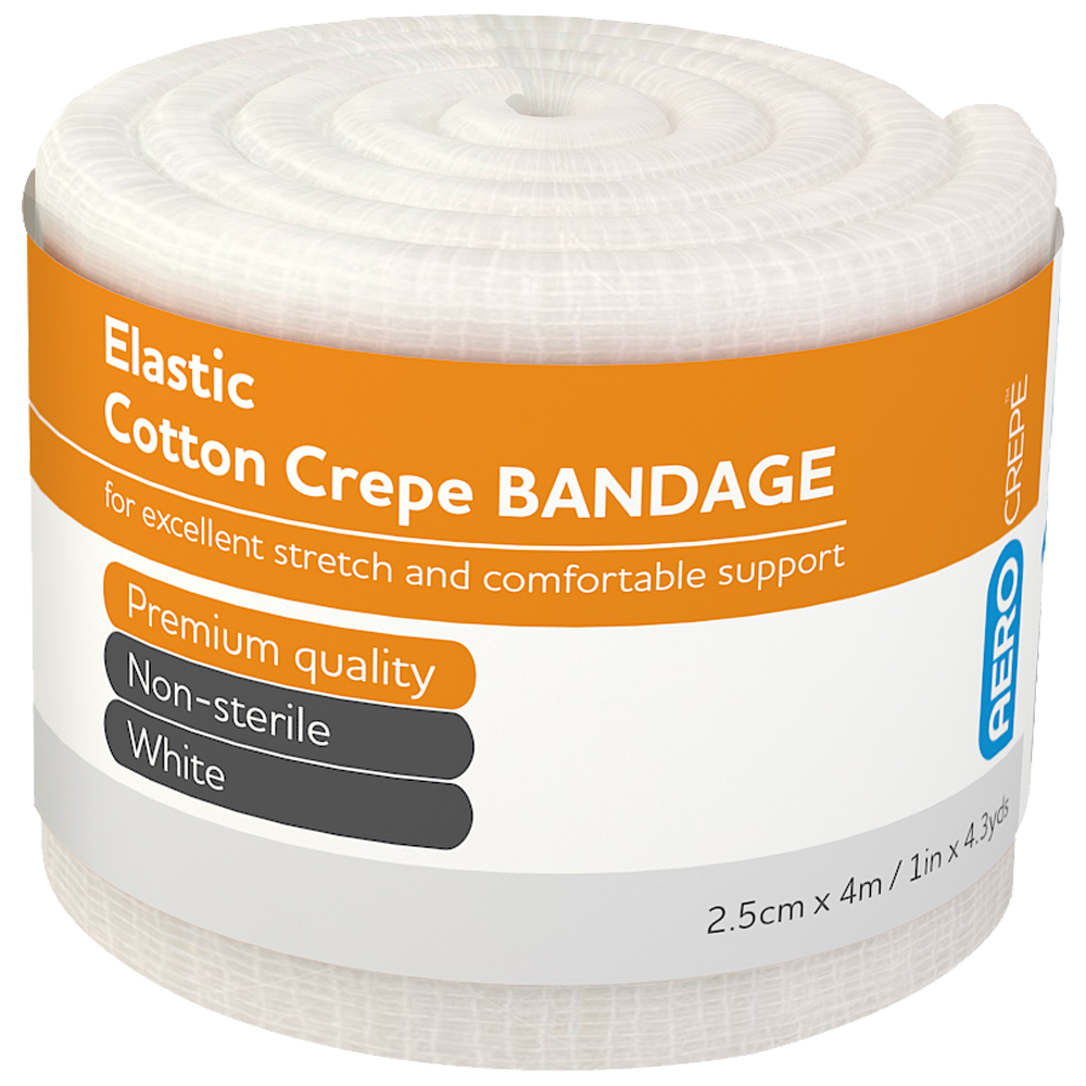 AEROCREPE Elastic Crepe Bandage 2.5cm x 4M 12 Pack