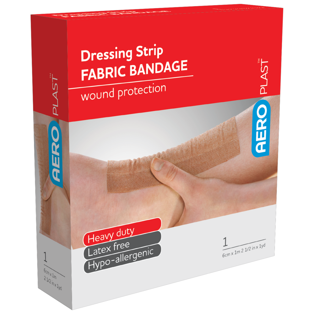 AEROPLAST Premium Fabric Dressing Strip 6cm x 1M 6 Pack