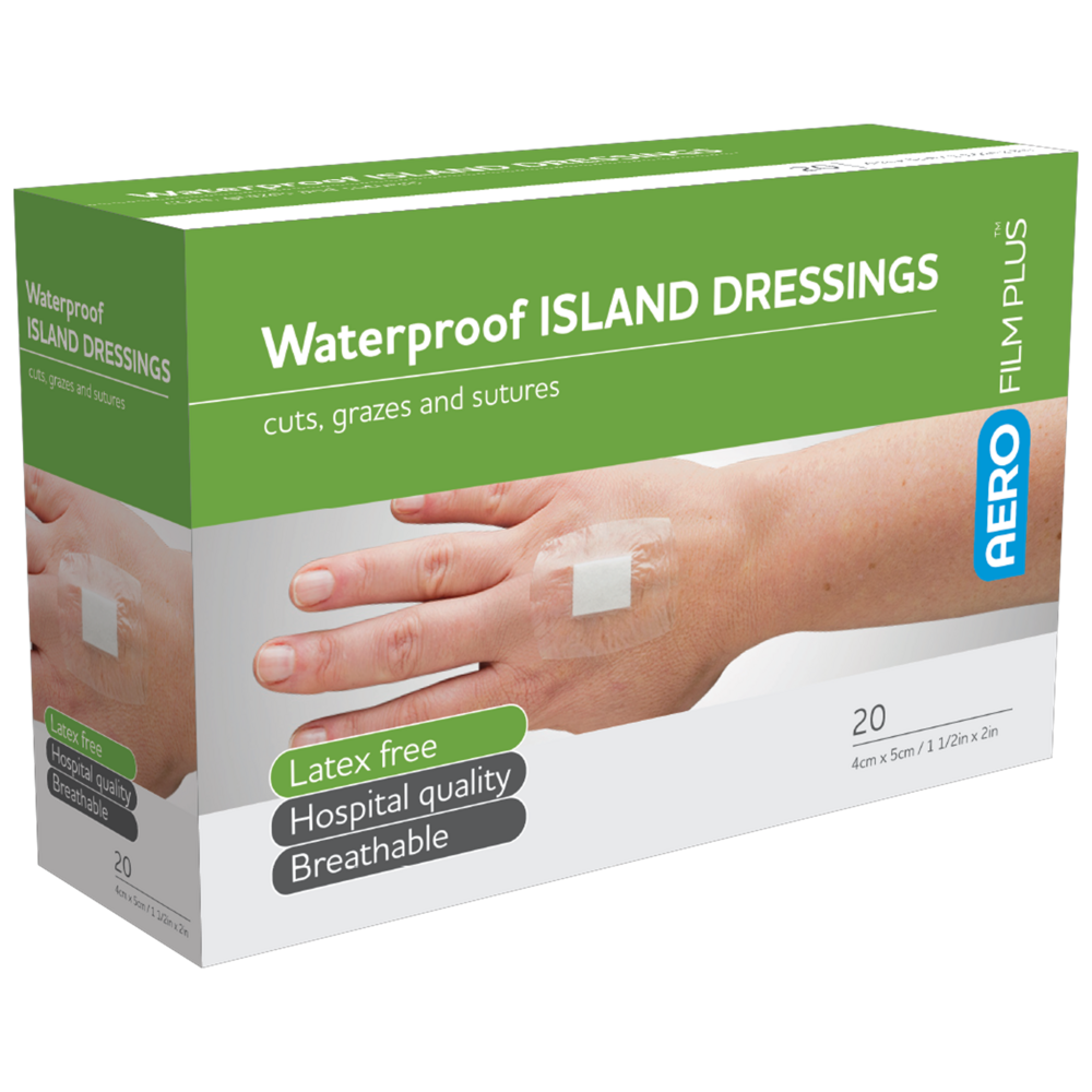 AEROFILM PLUS Waterproof Island Dressing 4 x 5cm Box of 20
