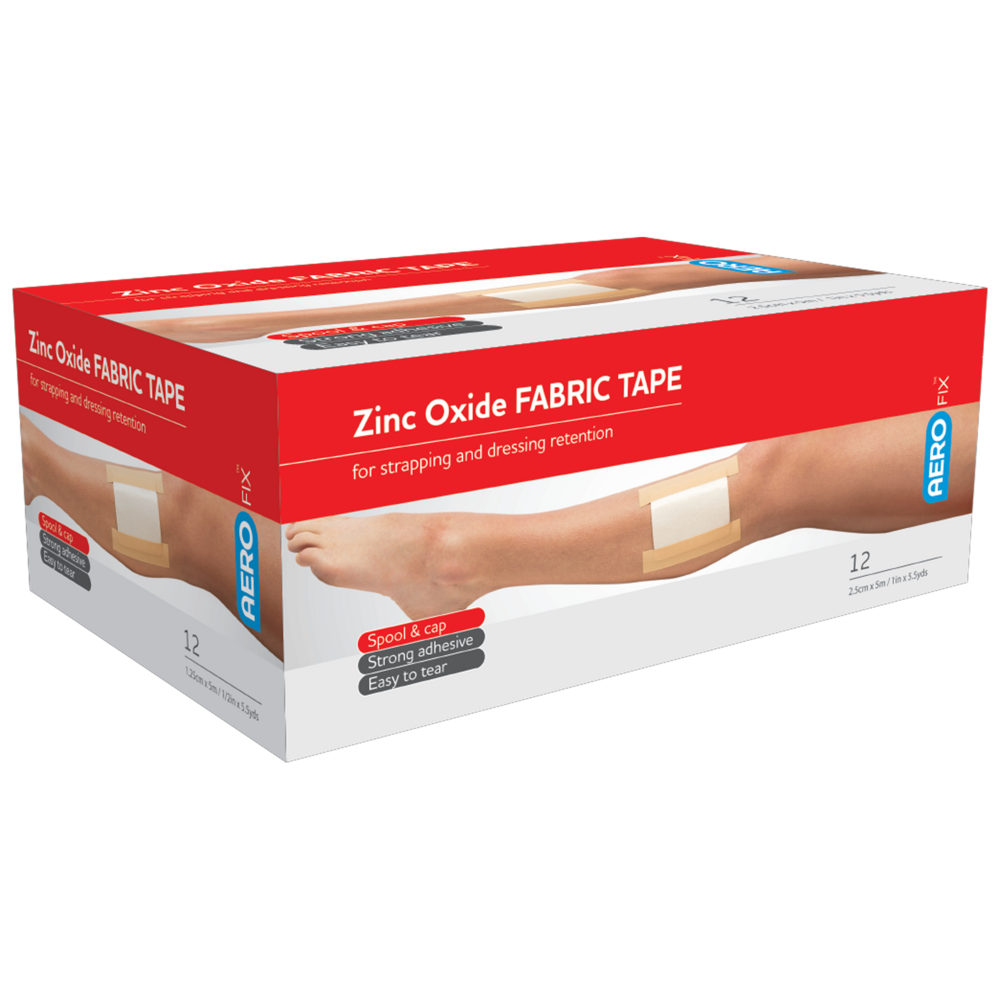 AEROFIX Zinc Oxide Tape 2.5cm x 5M Box of 12