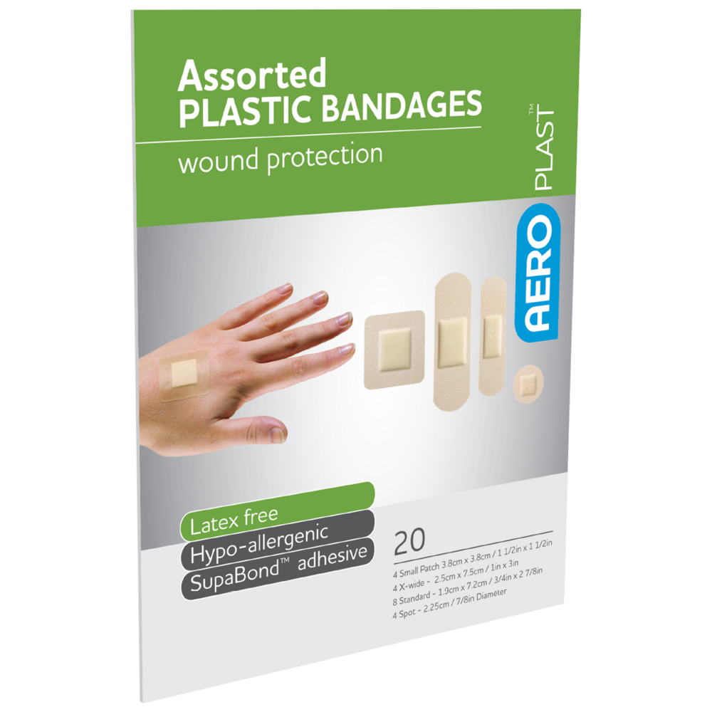 AEROPLAST Plastic Assorted Dressings - 20 x Boxes of 20