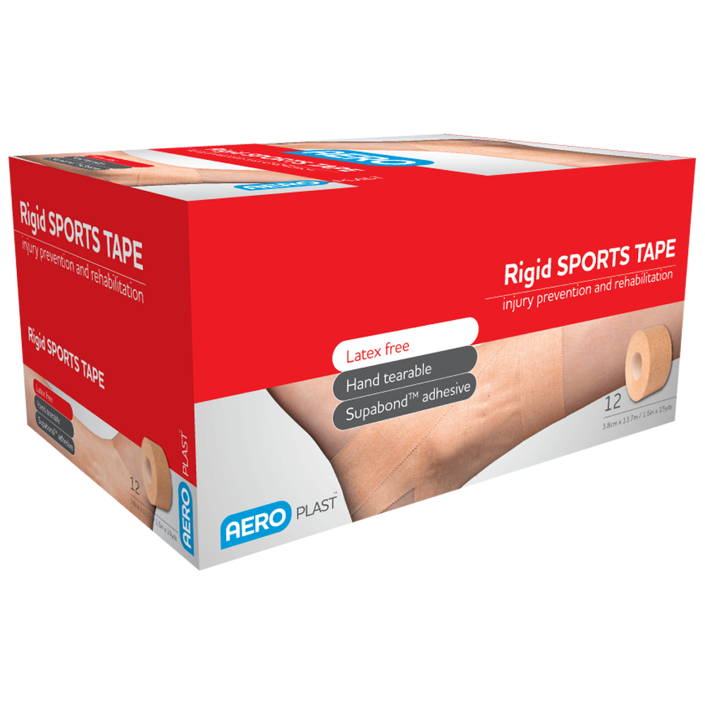 AEROPLAST Rigid Sports Tape 3.8cm x 13.7M Box of 12