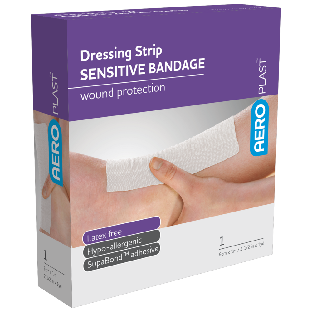 AEROPLAST Sensitive Dressing Strip 6cm x 1M 6 Pack