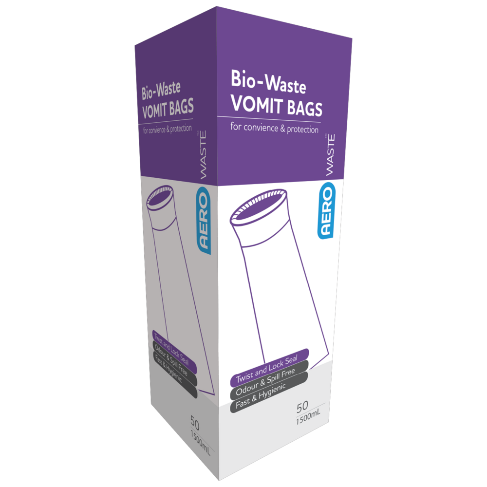 AEROWASTE Bio-Waste Vomit Bag 1500ml Box of 50
