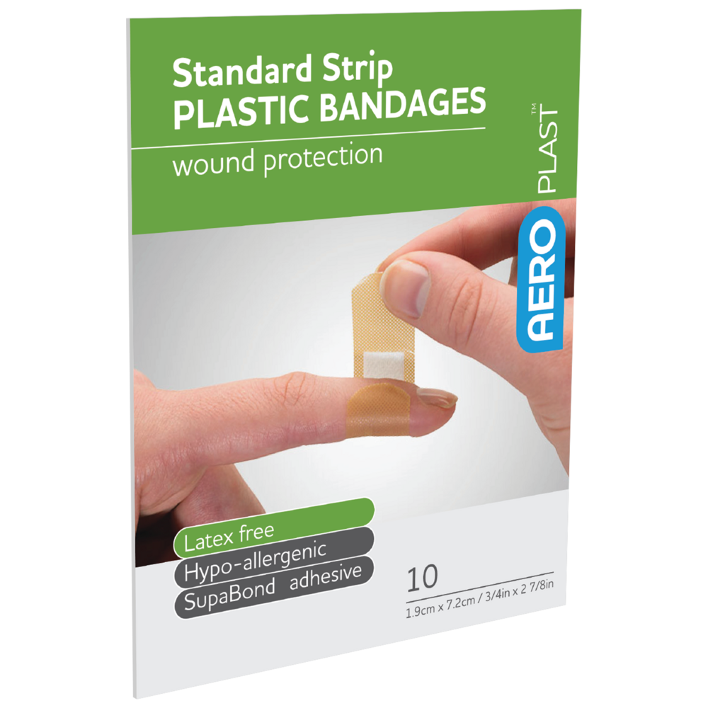 AEROPLAST Plastic Standard Strip 7.2 x 1.9cm - 30 x Boxes of 10