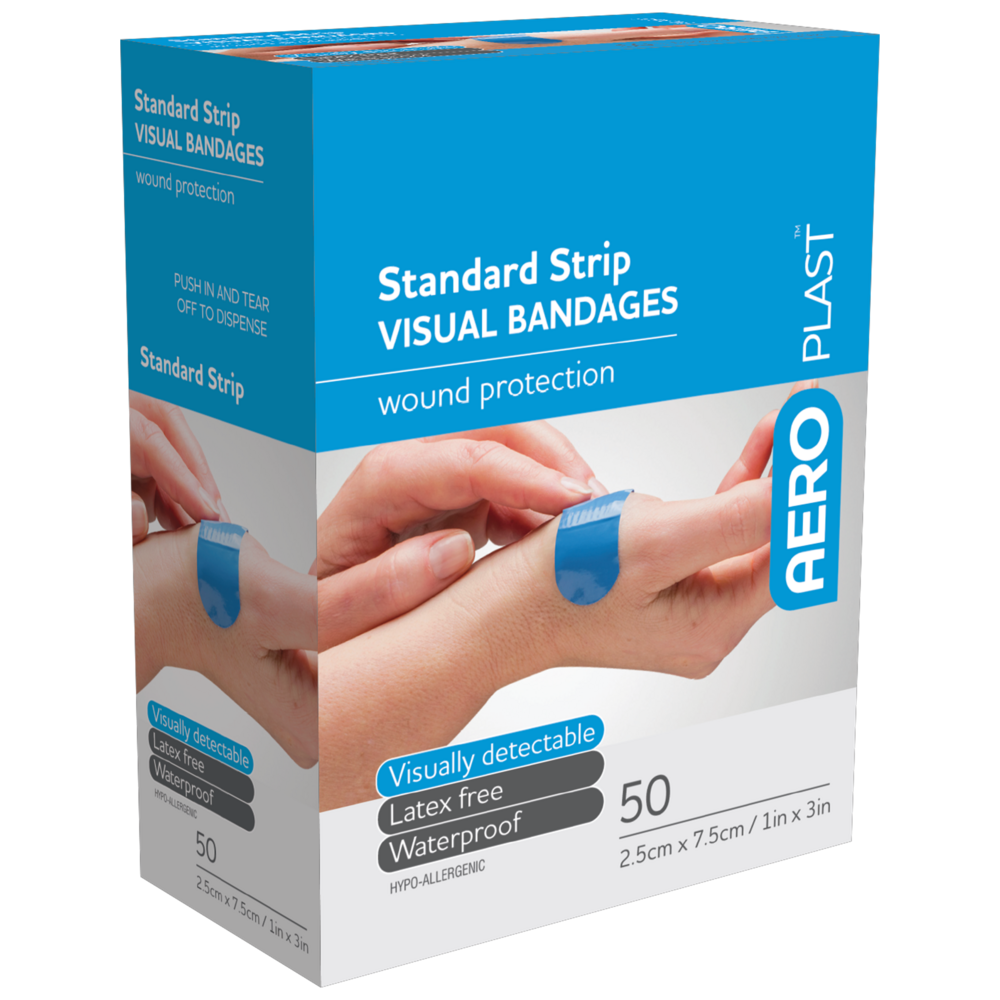 AEROPLAST Premium Visual Strip 7.5 x 2.5cm - 12 x Box of 50