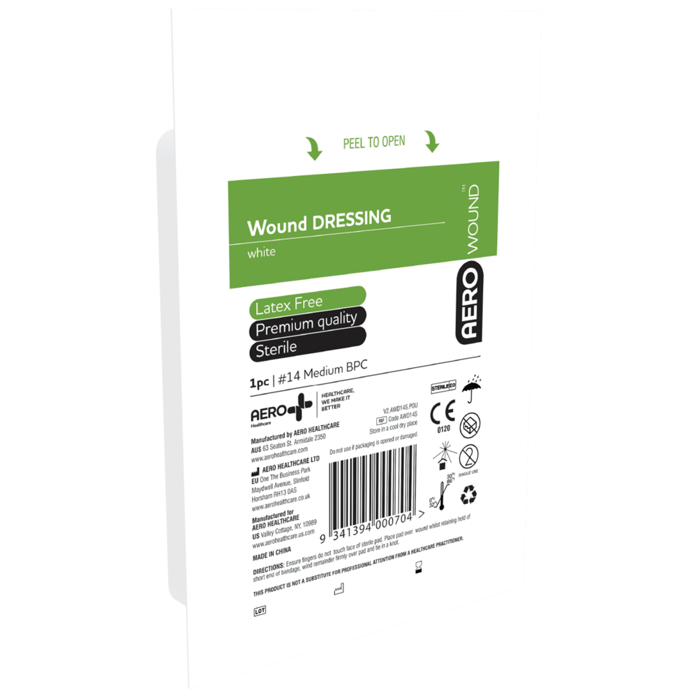 AEROWOUND No 14 Wound Dressing Wrap of 12