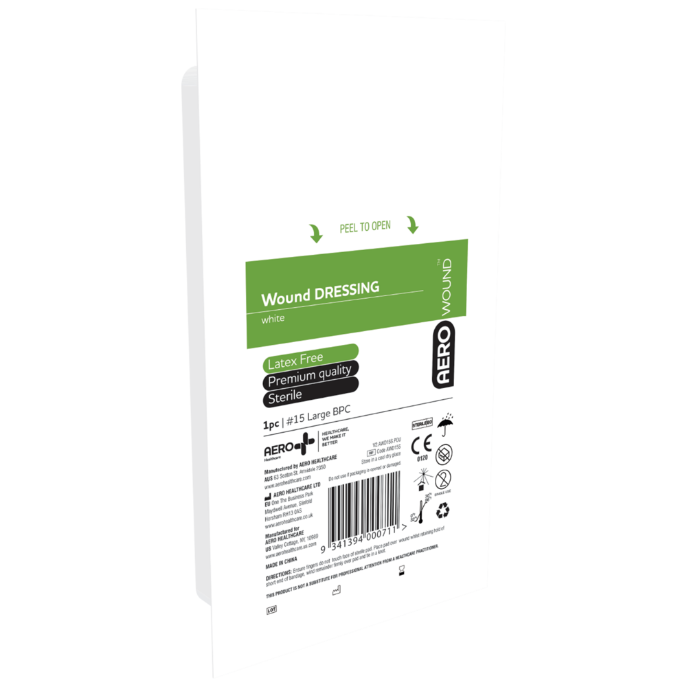 AEROWOUND No 15 Wound Dressing Wrap of 12