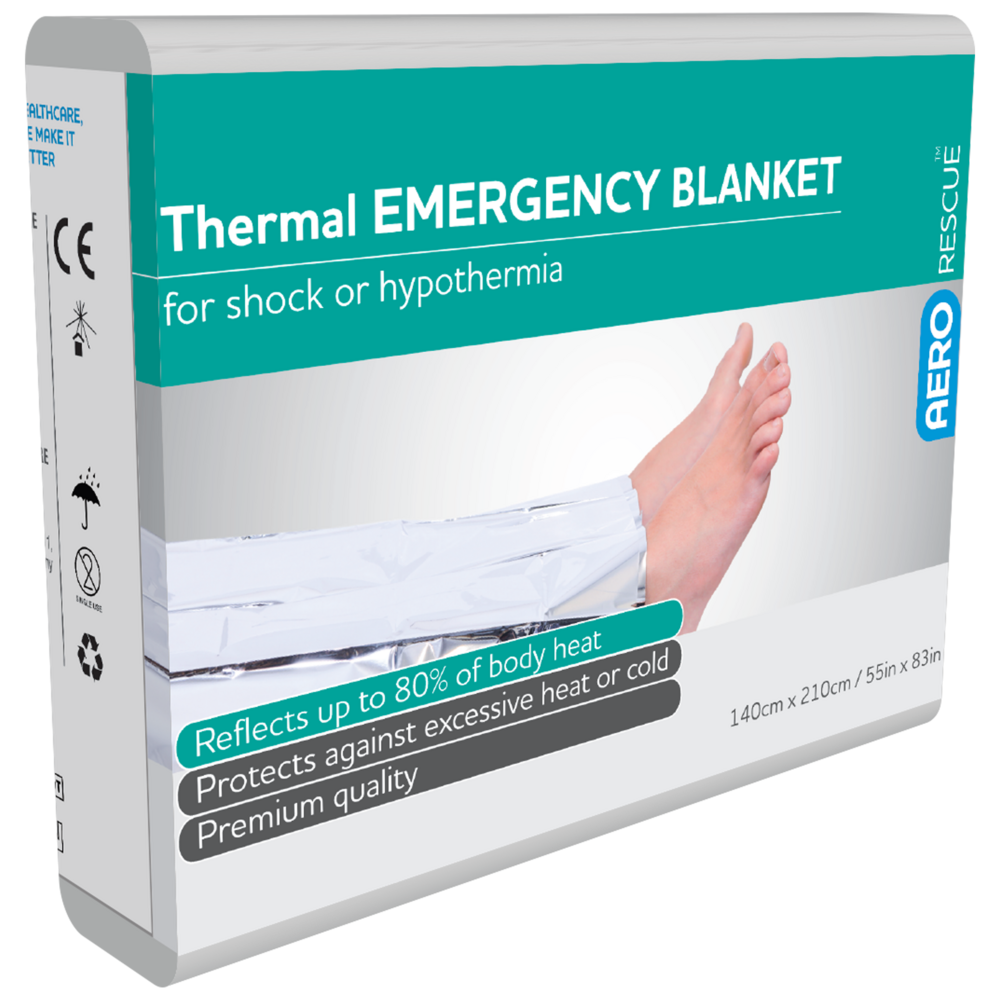 AERORESCUE Thermal Blanket 140cm x 210cm Bag of 100