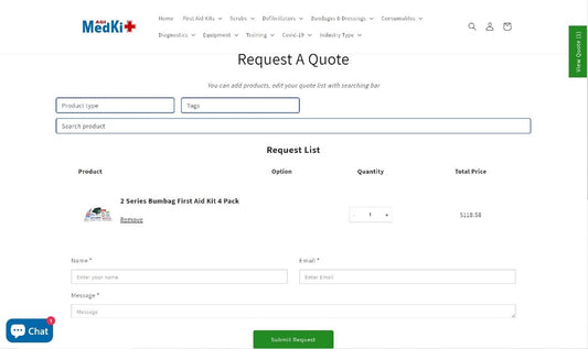 Introducing the AGI MedKit Quote Function: Streamlining Your Purchasing Experience