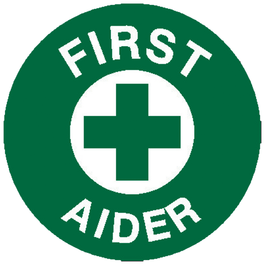 First Aider Sticker 5 x 5cm 5 Pack