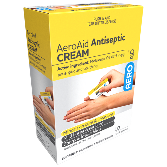 AEROAID Antiseptic Cream Sachet 1g 10 Pack