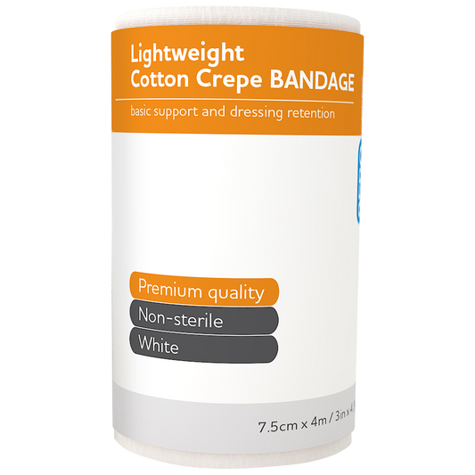 AEROCREPE Light Cotton Crepe Bandage 7.5cm x 4M 12 Pack