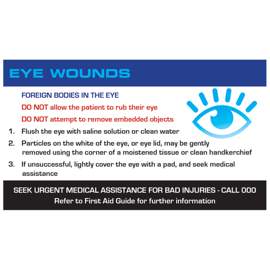 AEROGUIDE Eye Wound First Aid Card 10 Pack