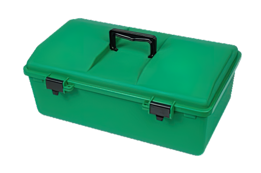 AEROCASE Green Plastic Tacklebox with 1 Liftout Tray 30 x 46.5 x 18cm