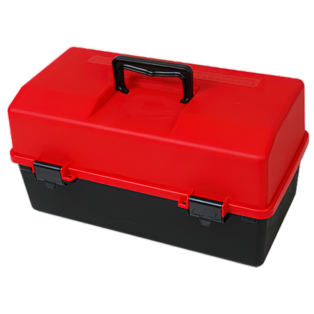 AEROCASE Red and Black Plastic Tacklebox with 1 Tray 16 x 33 x 19cm