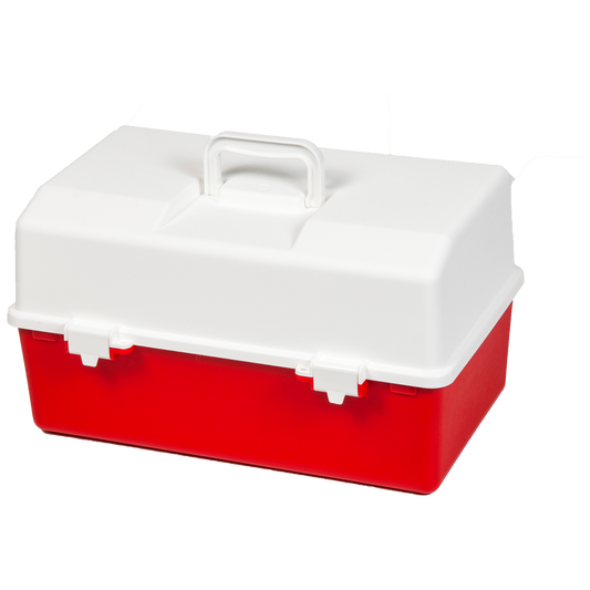 AEROCASE Red and White Plastic Tacklebox with 1 Tray 16 x 33 x 19cm