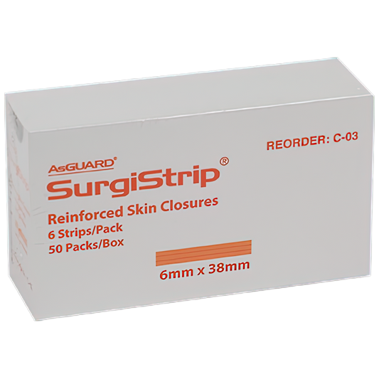 AEROPLAST Wound Closure Strips 6 x 38mm Box of 50 (6 strips/card)
