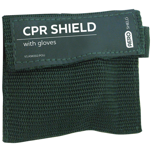 AEROSHIELD Key Ring CPR Face Shield + Gloves