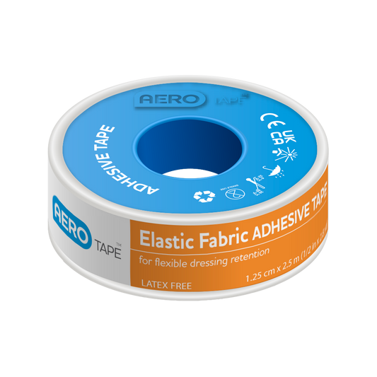 AEROTAPE Elastic Fabric Adhesive Tape 1.25cm x 2.5M 81 Pack