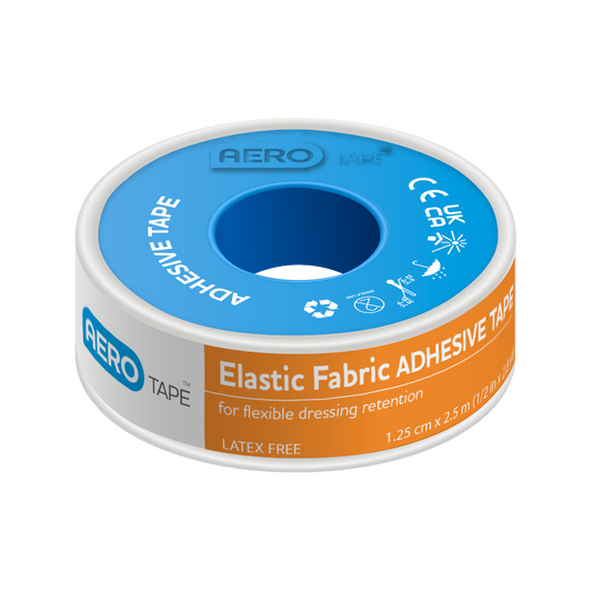 AEROTAPE Elastic Fabric Adhesive Tape 1.25cm x 2M 9 Pack