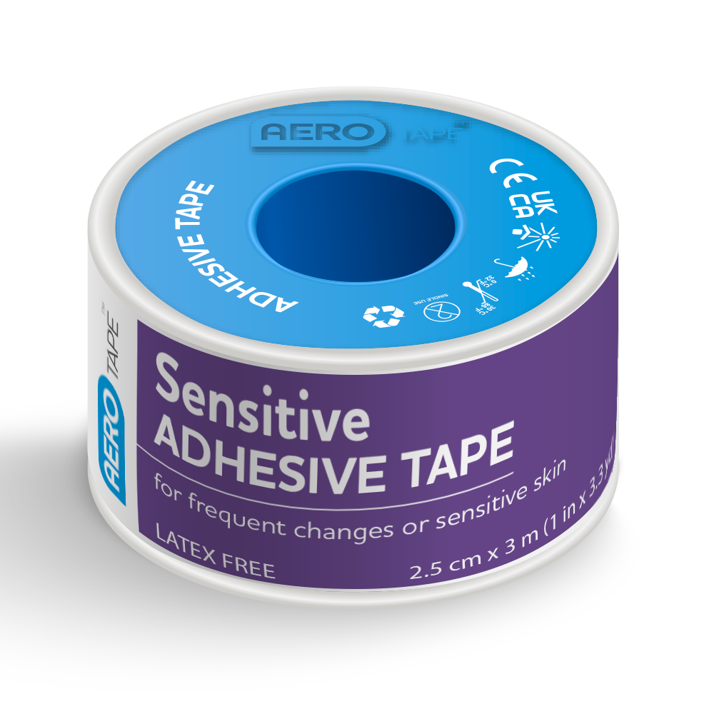 AEROTAPE Sensitive Microporous Paper Tape 2.5cm x 5M 36 Pack
