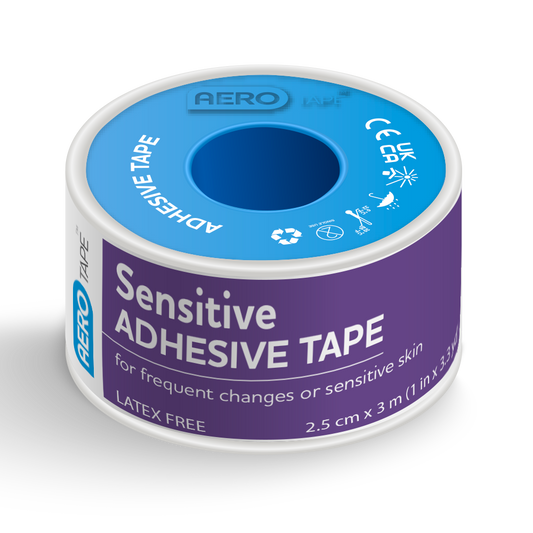 AEROTAPE Sensitive Microporous Paper Tape 2.5cm x 5M 36 Pack