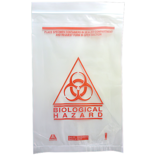 Biohazard Clinical Waste Bag 255 x 160mm 50 Pack