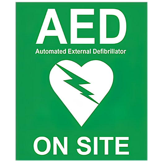 CARDIACT AED On Site Sticker 10 x 12cm