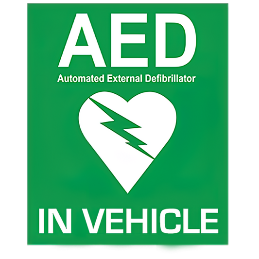 CARDIACT AED In Vehicle Window Sticker 10 x 12cm