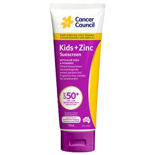 CANCER COUNCIL SPF50+ Kids+Zinc Sunscreen Tube 75mL 36 Pack