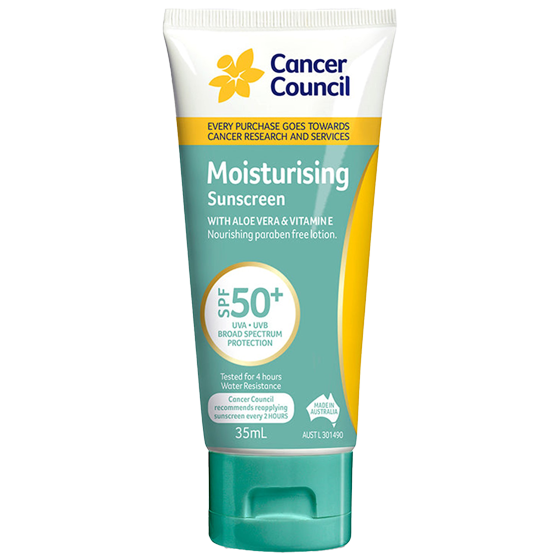 CANCER COUNCIL SPF50+ Moisturising Sunscreen Tube 35mL 35 Pack