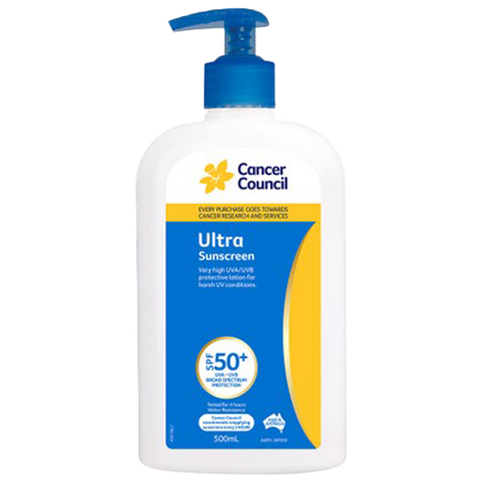 CANCER COUNCIL SPF50+ Ultra Sunscreen Pump 500mL 12 Pack