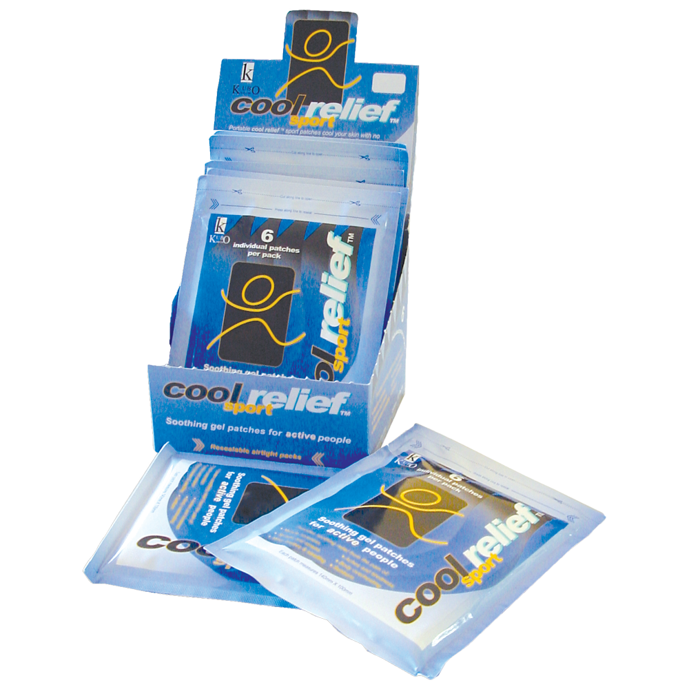 COOL RELIEF Cold Gel Patches - 10 x Pouch of 6