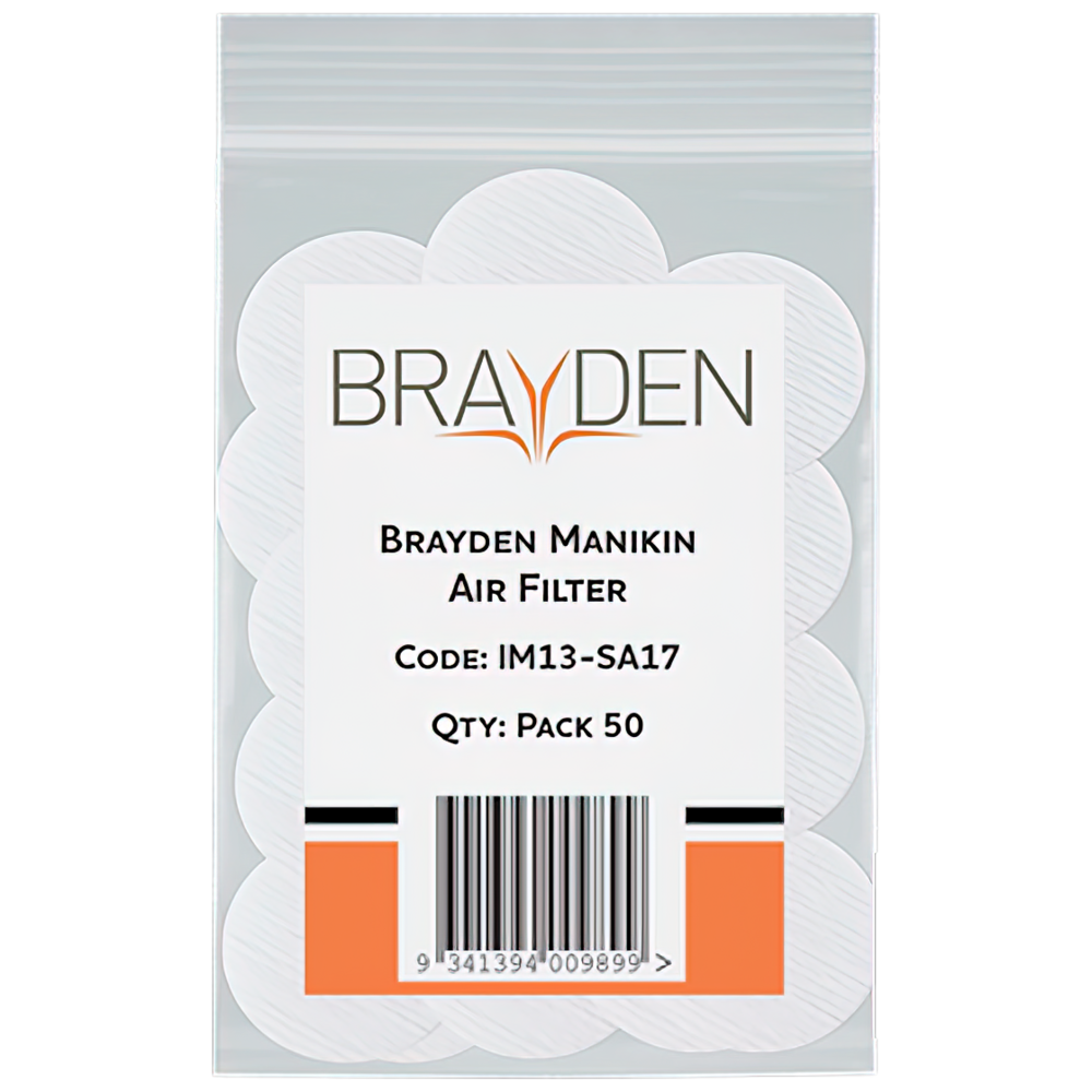 BRAYDEN Manikin Air Filter - Adult Pack of 50
