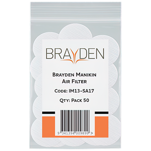 BRAYDEN Manikin Air Filter - Adult Pack of 50