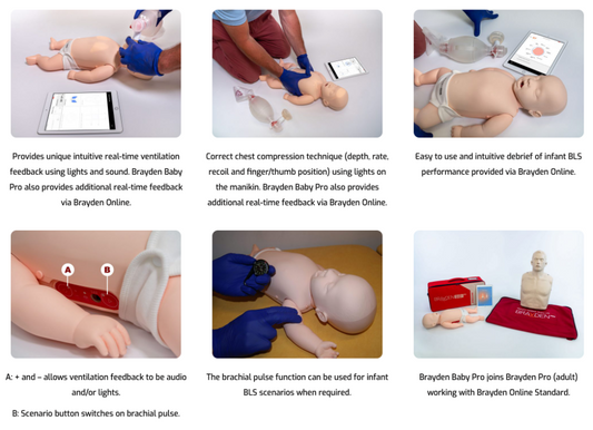 BRAYDEN Manikin LED Baby Pro