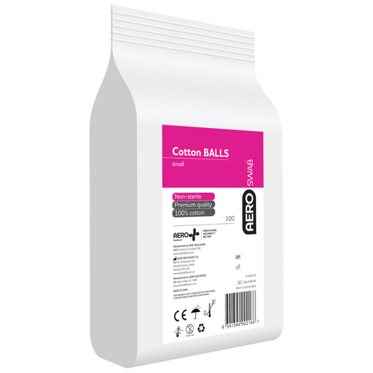 AEROSWAB Small Cotton Balls Bag of 100