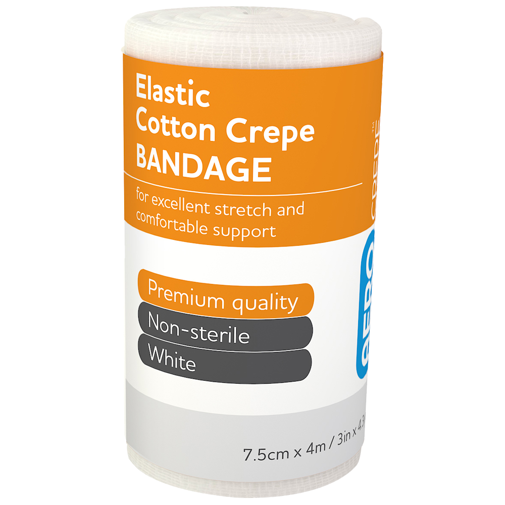 AEROCREPE Elastic Crepe Bandage 7.5cm x 4M 12 Pack