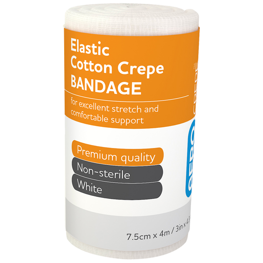 AEROCREPE Elastic Crepe Bandage 7.5cm x 4M 12 Pack